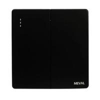 Gambar Saklar Lampu Matte Black Ultra Thin Series SS1-B21 2 Gang 1 Way dari Voltadigital12 Kota Yogyakarta 1 Tokopedia