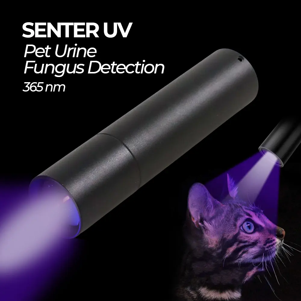 Senter UV Ultraviolet Pet Urine Fungus Detection Money Detector 365nm