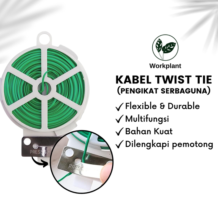 Gambar Kabel Twist Tie Pengikat Serbaguna - kabel Kawat Pengikat Tanaman dll dari workplant official Kota Surabaya Tokopedia
