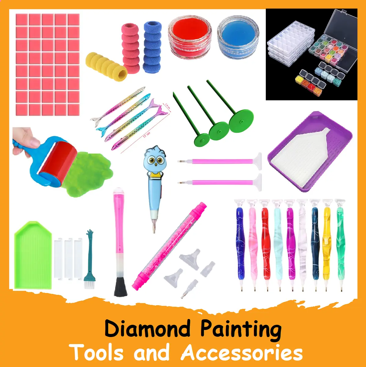 Diamond Painting Kit Tool Set Pen Glue Tray