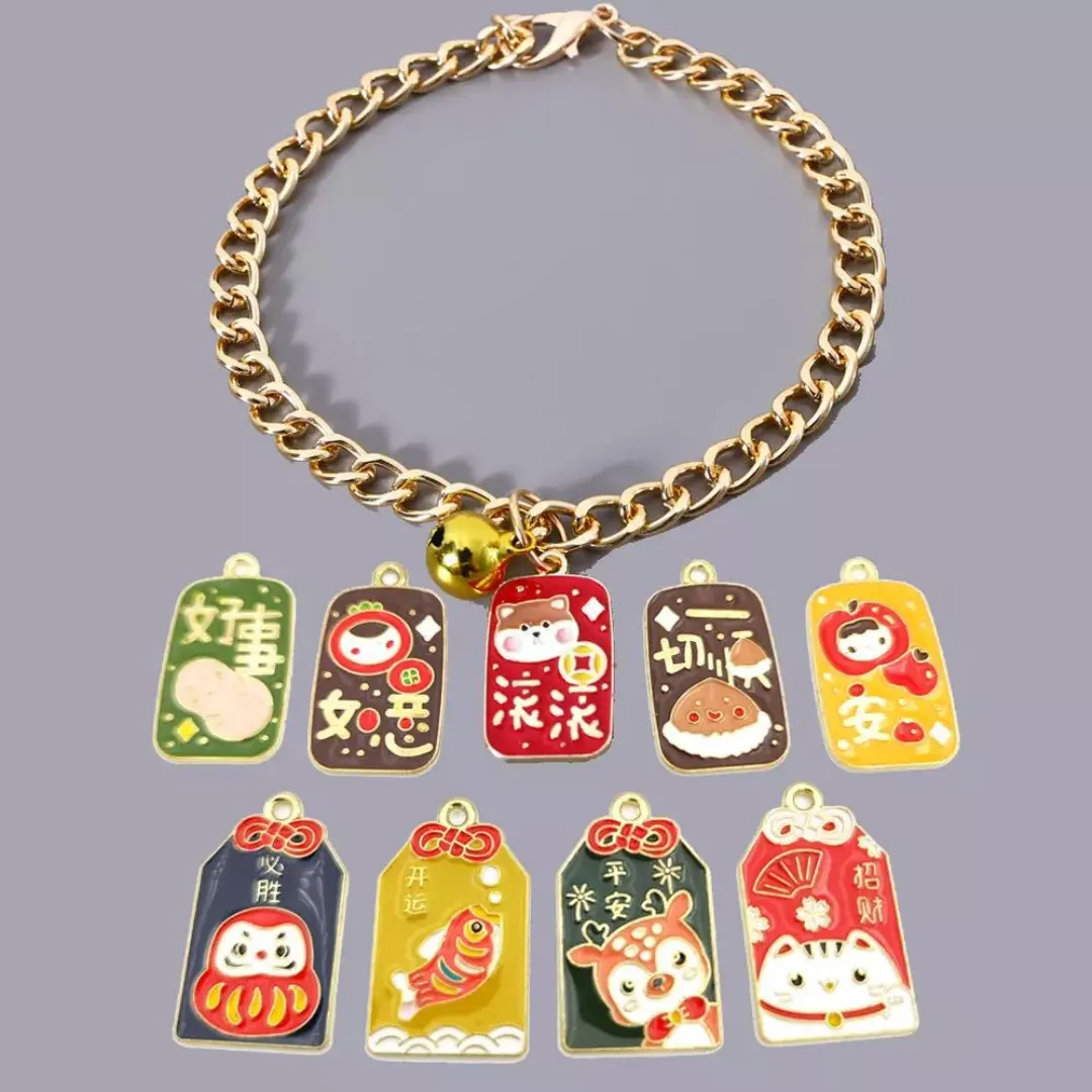 Kalung Kucing Rantai Emas Liontin Premium Elegan Plus Lonceng