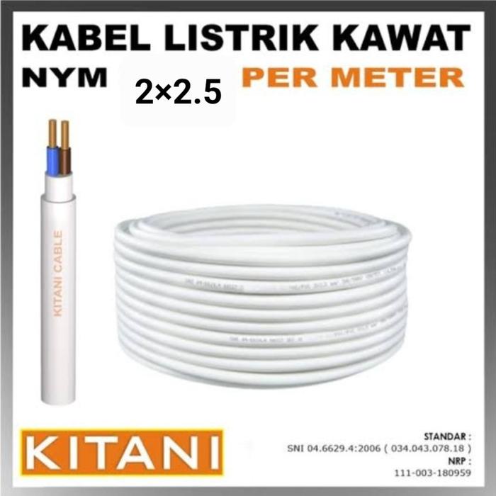 Gambar Kabel Tembaga NYM 2×2.5 mm Meteran Kitani dari Voltadigital12 Kota Yogyakarta Tokopedia
