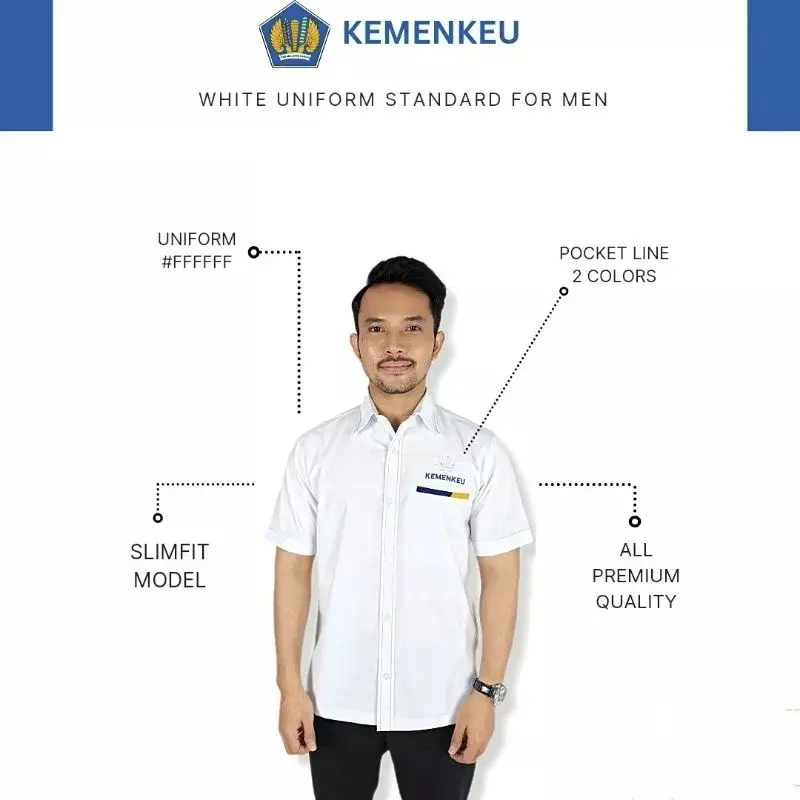 Seragam Kemeja Khusus Kementrian Keuangan Pria // Seragam Kemeja Kemen