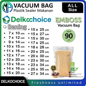 Plastik Vakum Vacuum Vacum Bag Sealer Emboss Bening Delkochoice Satuan