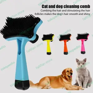 Sisir bulu pencet untuk hewan peliharaan kucing/anjing/kelinci