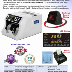Mesin Hitung Uang PRIME DYNAMIC 996 garansi resmi 3thn READY KIRIM!