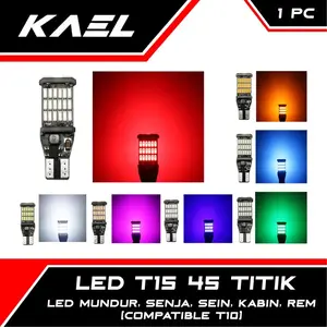 LED 45 Titik T15 Dajal Dajjal Lampu Mundur Kabin Senja Sein Sen Kota