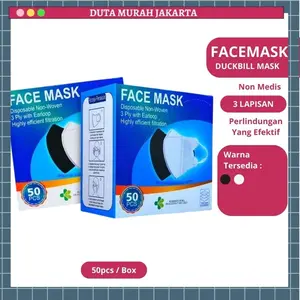 Masker Duckbill Dewasa 3 Ply isi 50 Pcs DMJ