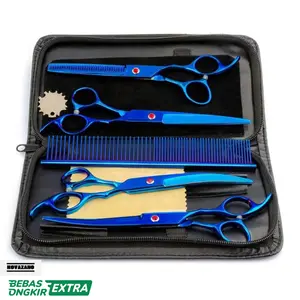 Set Gunting Grooming 7 in 1 Perawatan Bulu Anjing Kucing Anabul 7 Inch