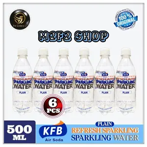 KFB Refresh Sparkling Water Plain | Air Soda - 500 ml (Harga 6 Pcs)