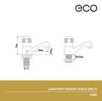 Gambar ECO Lavatory Faucet (Cold only) / Keran Wastafel ECO-E205 dari PT Surya Pertiwi Kota Tangerang 2 Tokopedia
