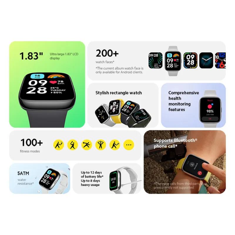 Xiaomi Redmi Watch 3 Active 1.83 Inch BT Call Garansi Resmi 2