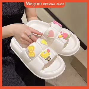 Megam Sendal Kasual Wanita Slip On Jelly Sandal Flat Karet HSN111