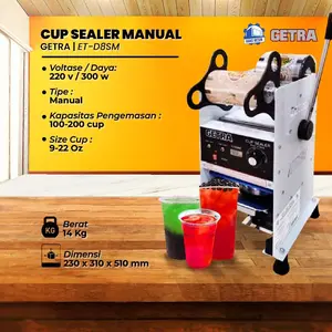 PROMO Cup sealer manual with digital counter GETRA ETD-8Sm jual