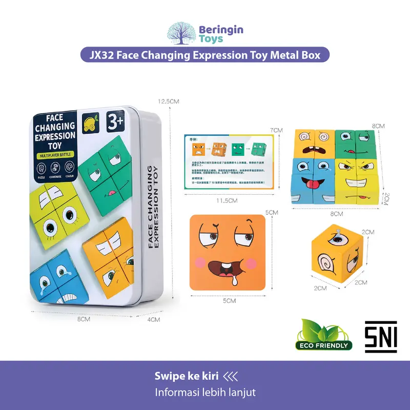 Beringin Toys - Face Changing Expression Toy Metal Box / Puzzle 1