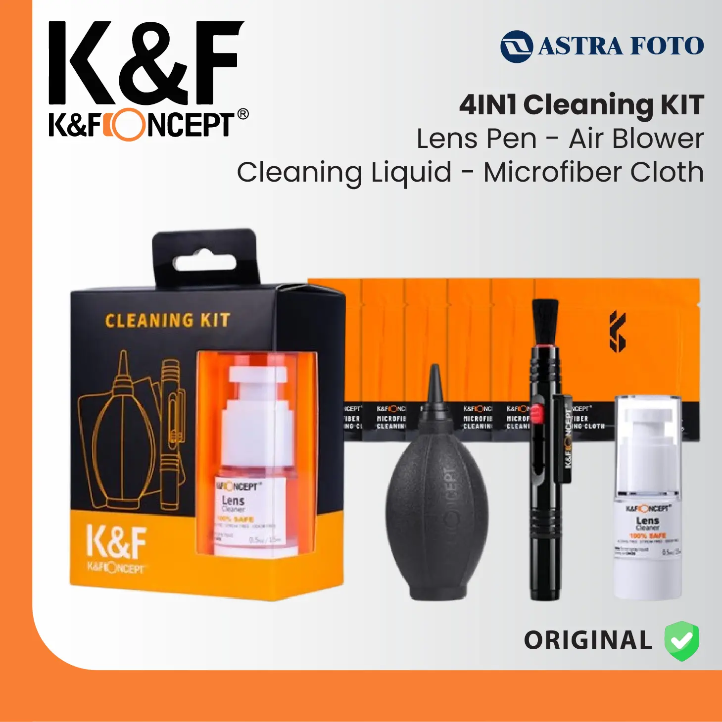 KNF Concept 4-In-1 Camera LensPen Camera Lens Cleaning Kit Kamera K&F