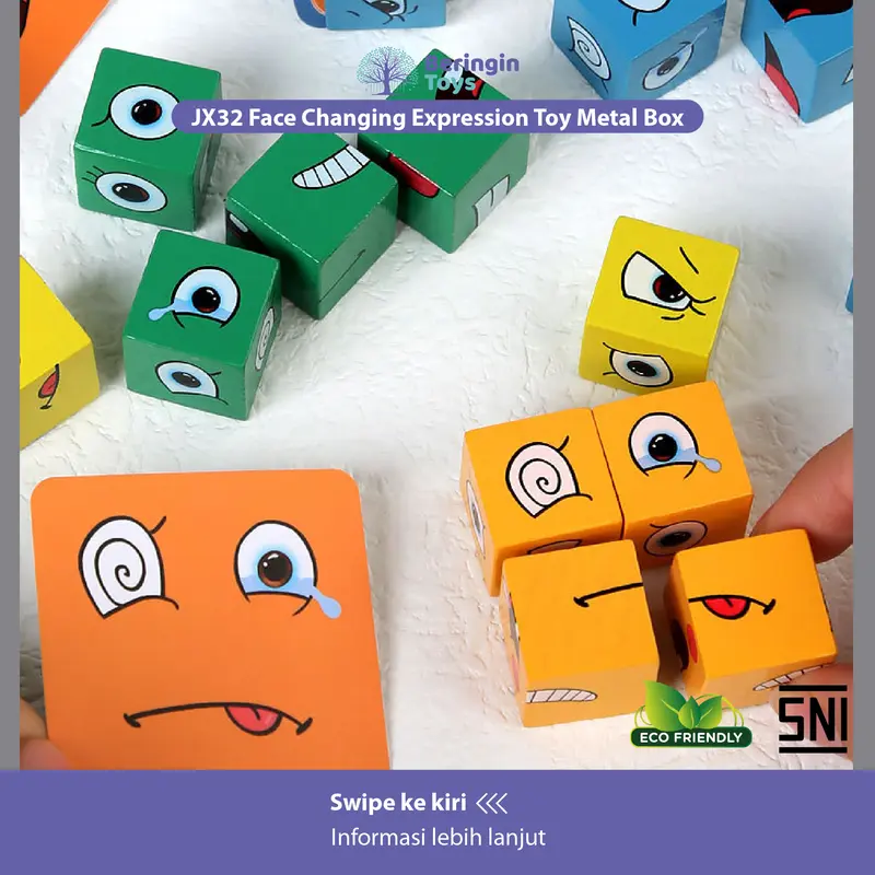 Beringin Toys - Face Changing Expression Toy Metal Box / Puzzle 4