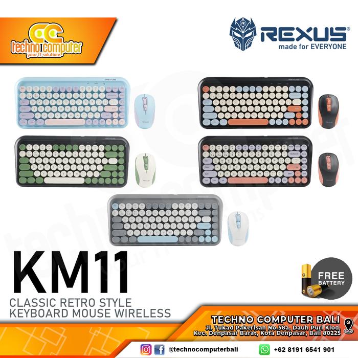 Gambar REXUS KM11 Combo Wireless - Office Keyboard & Mouse Wireless dari Techno Computer Bali Kota Denpasar Tokopedia