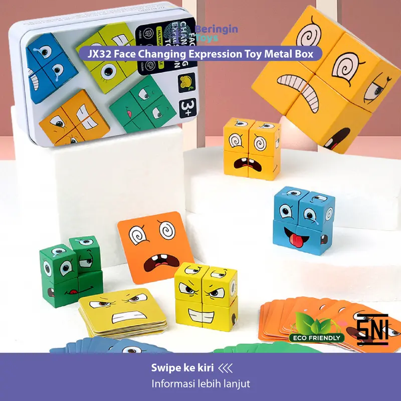 Beringin Toys - Face Changing Expression Toy Metal Box / Puzzle 3