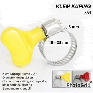 klem kupu kupu klem kuping selang kompor gas