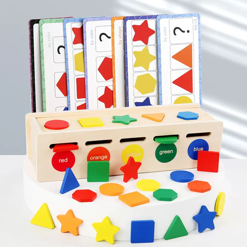 mainan edukasi shape and colour sorting / wooden toys