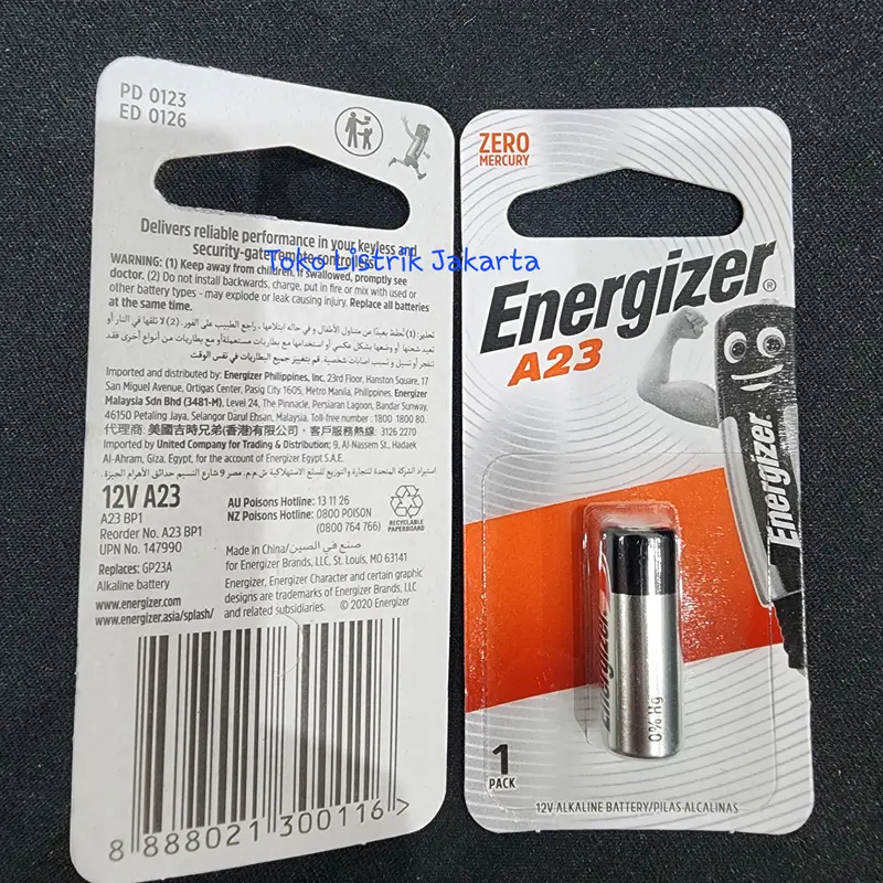 Batere Baterai Batre Door Bell Bel Remote Mainan A23 23A 12V ENERGIZER 3
