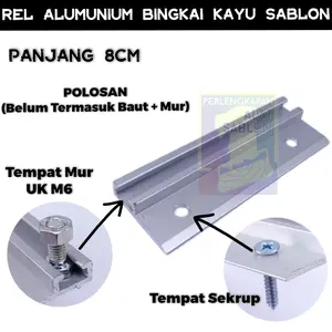 REL ALUMUNIUM KNOCK U O THAILAND SCREEN KAYU 8CM TANPA BAUT