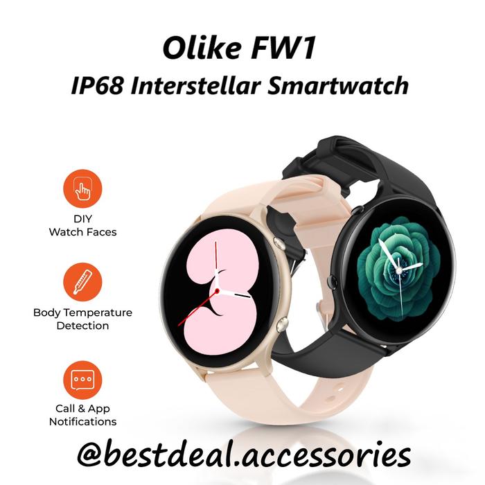 Gambar Olike FW1 Smartwatch Interstellar IP68 Waterproof Sport Bluetooth 5.0 - Hitam dari bestdeal_NEW Kota Administrasi Jakarta Pusat Tokopedia