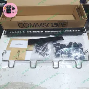 patch panel 24 port commscope cat 6 lengkap modular jack cat6 original