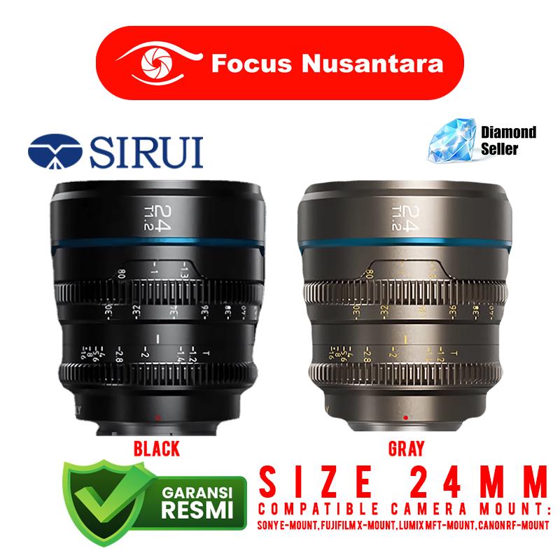 SIRUI Nightwalker 24mm T1.2 S35 Manual Focus Cine Lensa Kamera 1