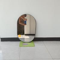 Gambar Cermin oval kamar mandi 40cm x 70cm mirror wastafel frame besi dari ILHAMFURNITUREJEPARA Kab. Jepara 4 Tokopedia