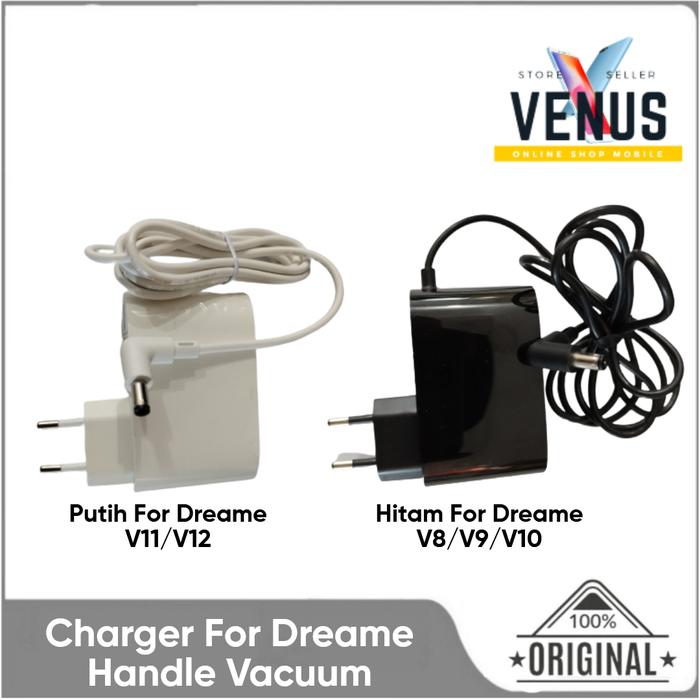 Gambar charger For Dreame Vacuum V9 V10 V11 V12 / V11 V12 Handle Cleaner - Putih V11/V12 dari Venus Mobile Kota Administrasi Jakarta Barat Tokopedia