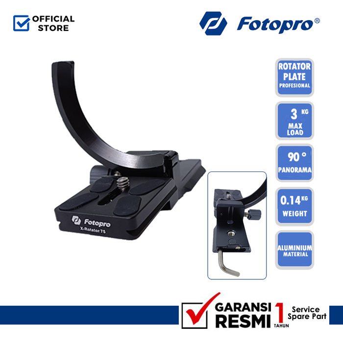 Gambar Fotopro X-ROTATOR 75 Camera Collar Rotating Plate dari Fotopro Official Store Kota Administrasi Jakarta Barat Tokopedia