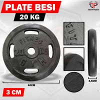 Gambar [3 CM] Plate Barbell Besi 20 KG /Iron/Gym/Fitness/Lempengan/Dumbbell dari Ototpro Surabaya Kota Surabaya 2 Tokopedia
