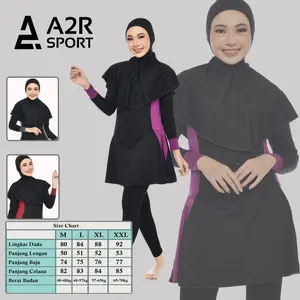 baju renang dewasa muslimah model grid samping 2