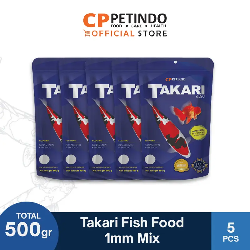 Takari Fish Food Floating Type Mix 1mm Pakan Ikan Hias 100gr - Isi 5 0