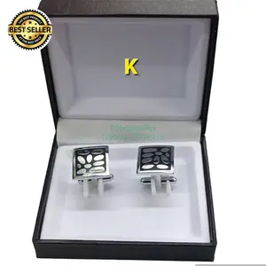 Cufflink Kancing Kemeja Jas Hitam Putih Premium
