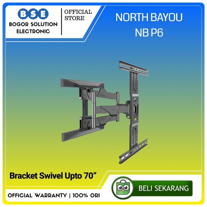Gambar Bracket tv swivel murah // Bracket Breket Braket NORTH BAYOU P6 NB P6 dari Bogor Solution Electronic Kota Bogor Tokopedia