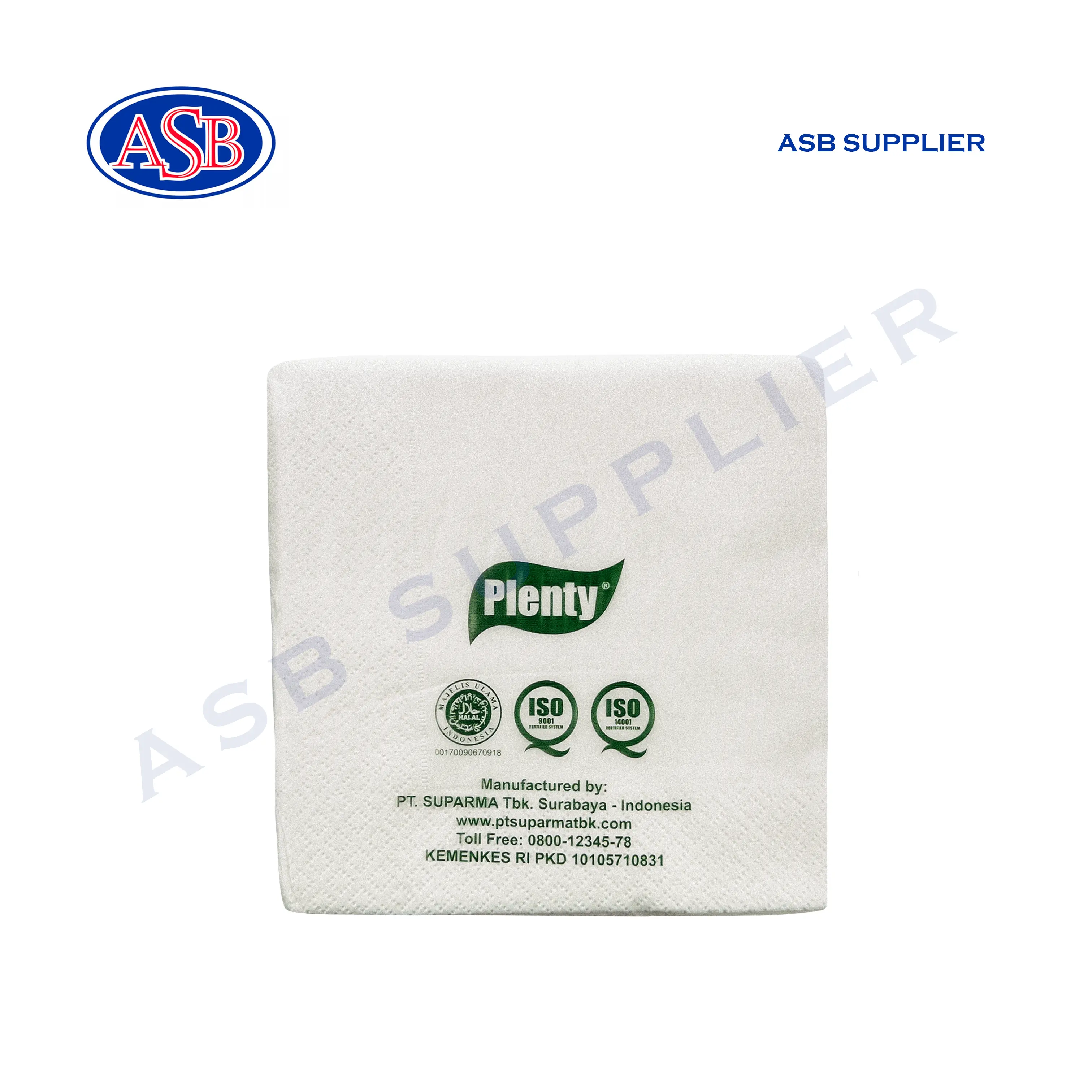 Tissue / Tisu PLENTY White Cocktail Napkin (100 Sheets)