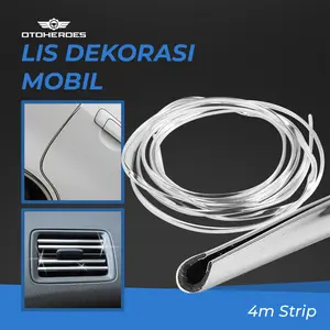 List Chrome Dekorasi Mobil Moulding Trim 4 Meter Interior & Exterior