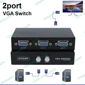 NEW VGA Switch 2Port - VGA Switcher 2 Port - WideScreen Original