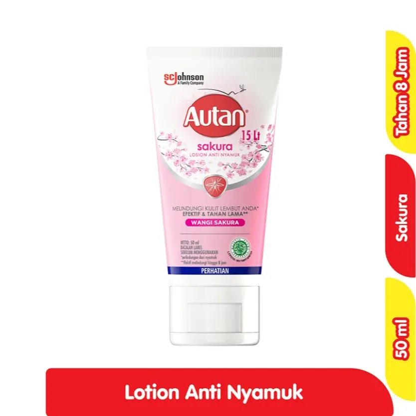 autan lotion anti nyamuk tube sakura 50 ml