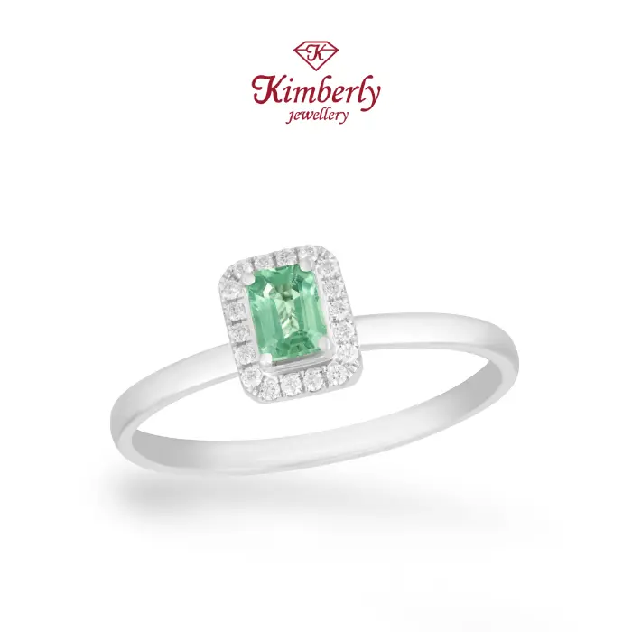 Cincin Berlian Batu Green Sapphire KLR991872 - Kimberly Jewellery