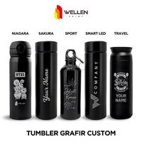 Gambar WELLEN PRINT - Tumbler Grafir Custom All Model / Hampers Termos Botol - Niagara, Hitam dari WELLEN PRINT OFFICIAL Kota Administrasi Jakarta Selatan 1 Tokopedia