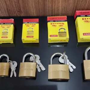 Gembok Besi Kuning 20mm 25mm 32mm 38mm 50mm / Padlock Kuning EIFEL/ ELTORO