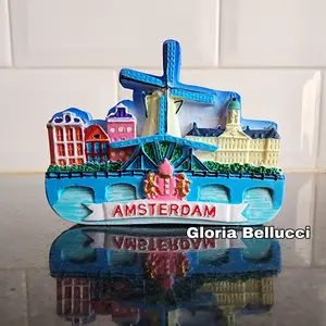 SOUVENIR MAGNET KULKAS AMSTERDAM NEGARA BELANDA HOLLAND NONI