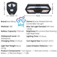 Gambar WEST BIKING 314 Lampu Sen Sepeda USB Wireless Bicycle Sein Tail Light dari Wof Wheel of Fortune Official Kab. Tangerang 2 Tokopedia