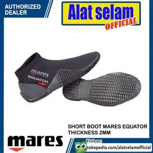 Short Boot Diving Mares Equator Booties 2mm Sepatu Karang Coral Selam