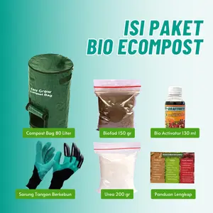 Bio Ecompost bag Paket Komposter Lengkap Pengurai Mikroba Tas Kompos