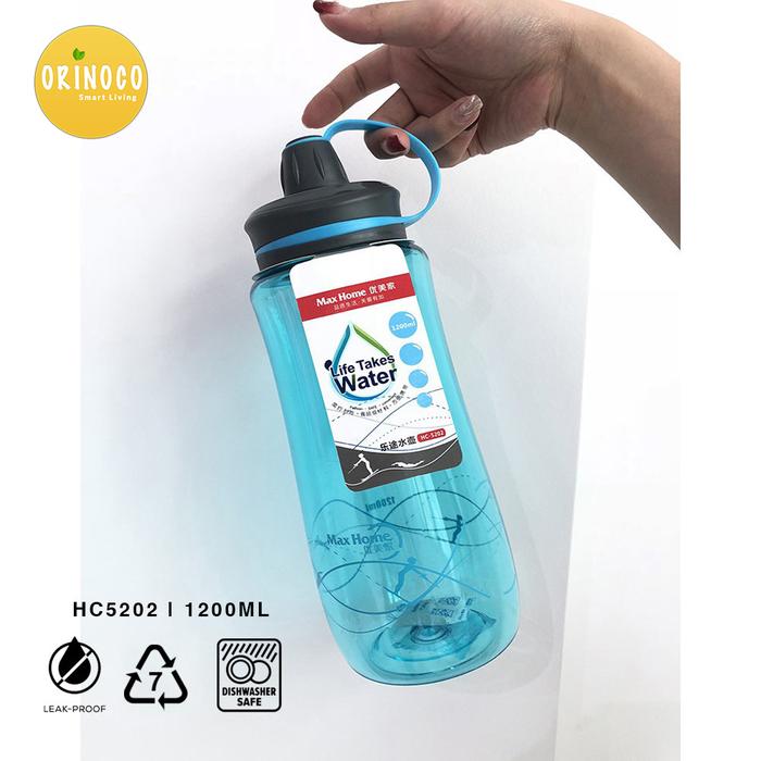 Gambar BOTTLE MINUM MAXHOME HC-5202 1200ML /GREEN BLUE GREY dari Kioslunchbox bogor Kota Bogor Tokopedia